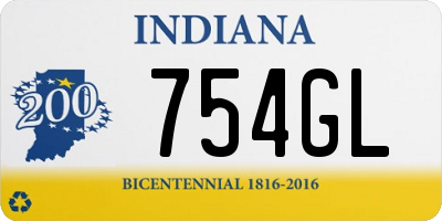 IN license plate 754GL