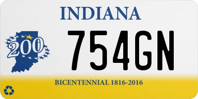 IN license plate 754GN