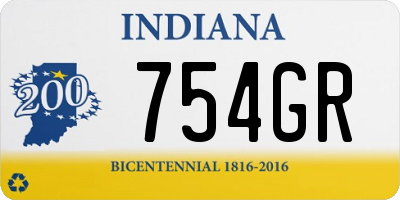 IN license plate 754GR