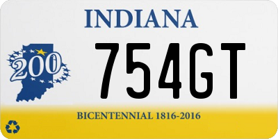 IN license plate 754GT