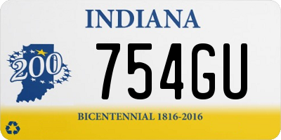 IN license plate 754GU