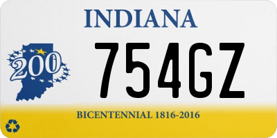 IN license plate 754GZ