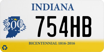 IN license plate 754HB