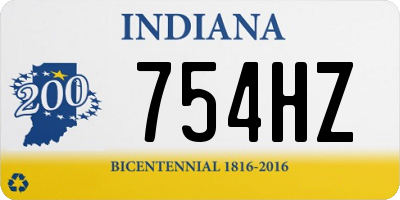 IN license plate 754HZ