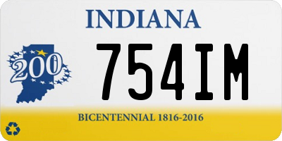IN license plate 754IM