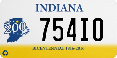 IN license plate 754IO