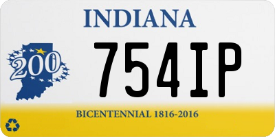 IN license plate 754IP