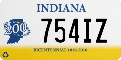 IN license plate 754IZ