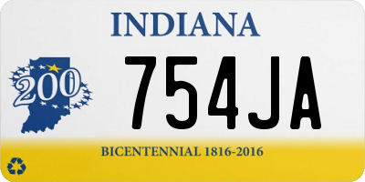 IN license plate 754JA