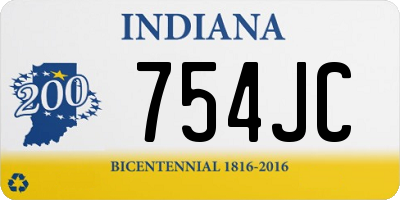 IN license plate 754JC