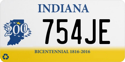 IN license plate 754JE