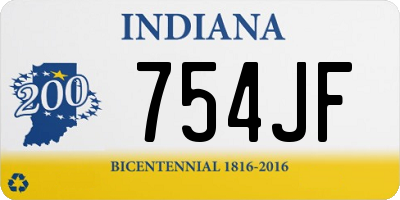 IN license plate 754JF