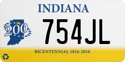 IN license plate 754JL