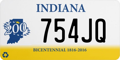 IN license plate 754JQ