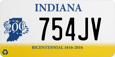 IN license plate 754JV