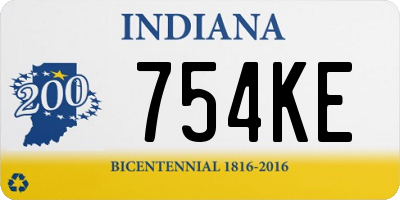 IN license plate 754KE