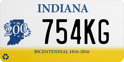 IN license plate 754KG