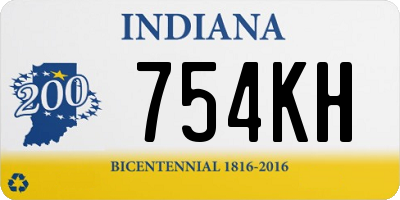 IN license plate 754KH