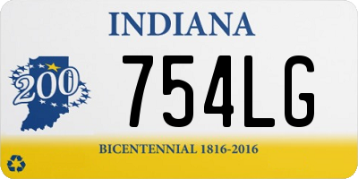 IN license plate 754LG
