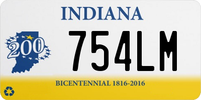 IN license plate 754LM