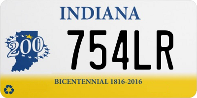 IN license plate 754LR