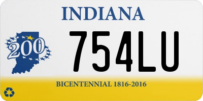 IN license plate 754LU