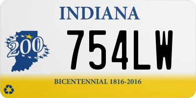 IN license plate 754LW