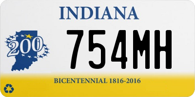 IN license plate 754MH