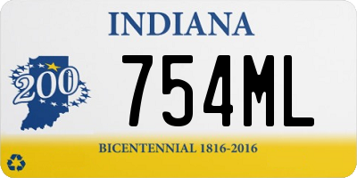 IN license plate 754ML