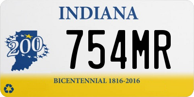 IN license plate 754MR