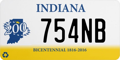 IN license plate 754NB