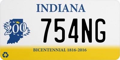 IN license plate 754NG