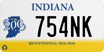 IN license plate 754NK