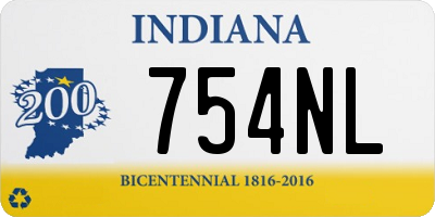 IN license plate 754NL