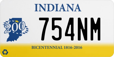 IN license plate 754NM