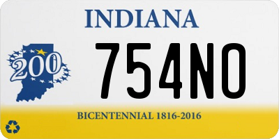 IN license plate 754NO