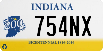 IN license plate 754NX