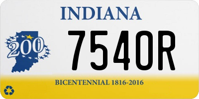 IN license plate 754OR