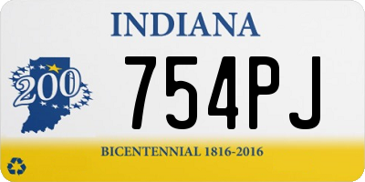 IN license plate 754PJ