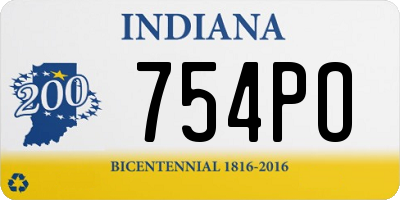 IN license plate 754PO