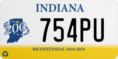 IN license plate 754PU