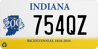 IN license plate 754QZ