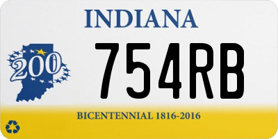 IN license plate 754RB