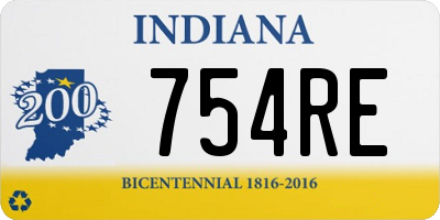 IN license plate 754RE