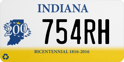 IN license plate 754RH