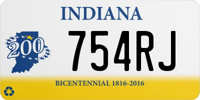 IN license plate 754RJ