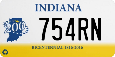 IN license plate 754RN