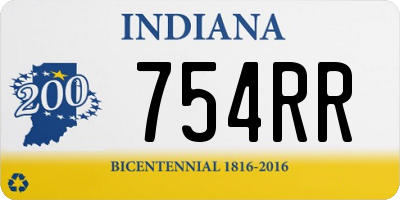 IN license plate 754RR