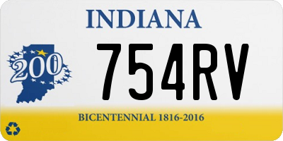 IN license plate 754RV