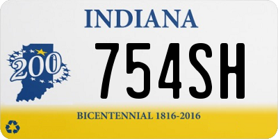 IN license plate 754SH